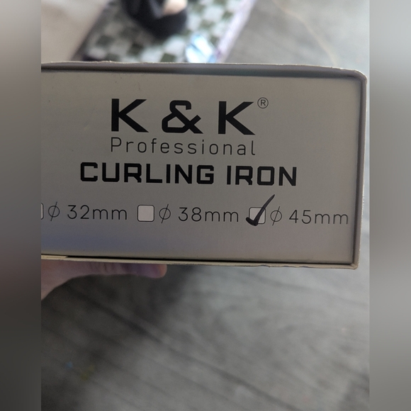 K&K Professional 45mm Curling Iron Brush Ionic Thermal Hair Tool Blue - Picture 4 of 8